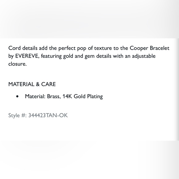 Evereve Cooper Cord Bracelet - Picture 3 of 5